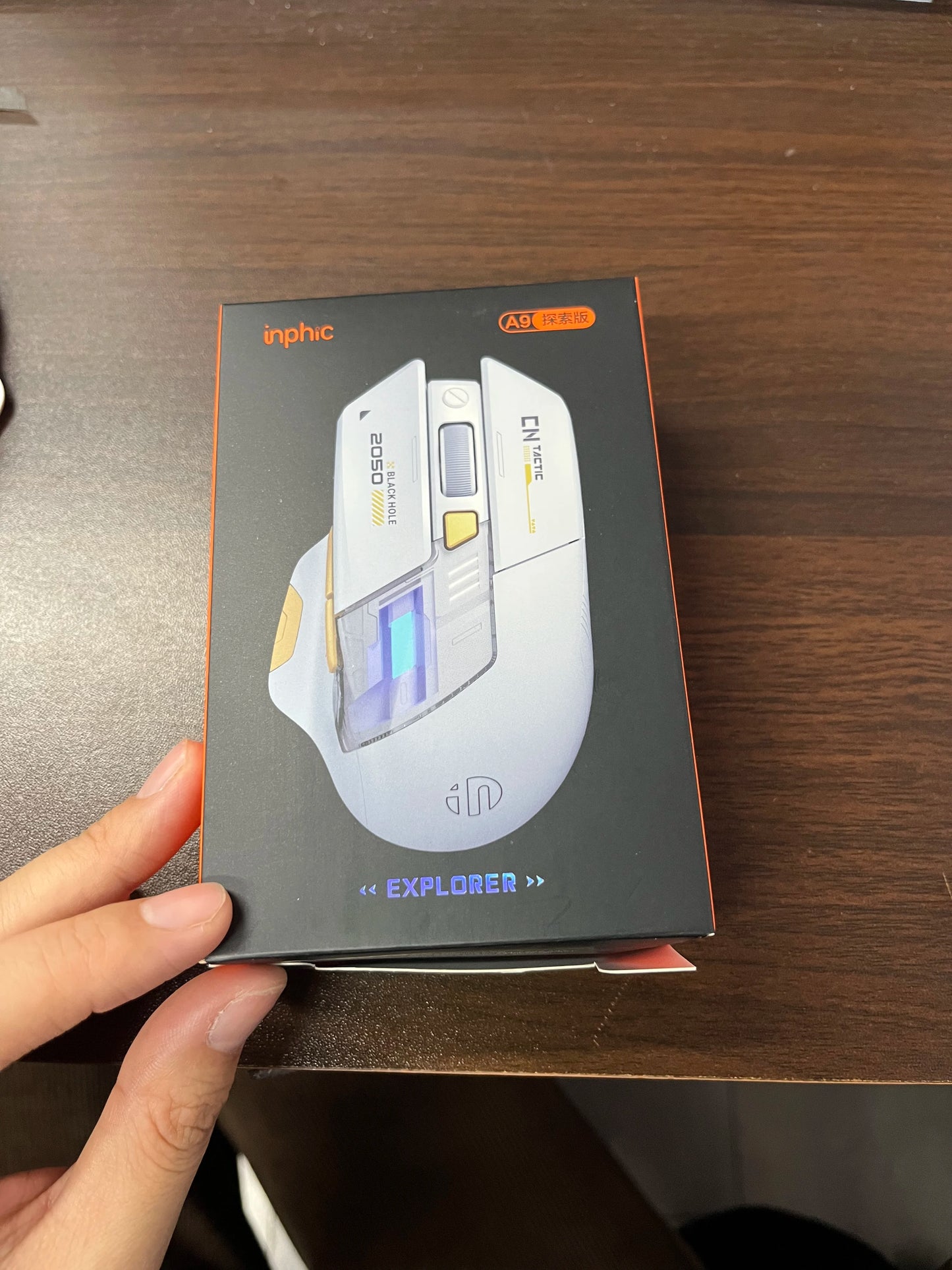 Inphic A9 Bluetooth Wireless Mouse Rechargeable Silent Gaming Mouse, 3-Mode Bluetooth 5.0 & 2.4G Wireless Mouse, Adjustable 2400 DPI RGB Mouse for Laptop, Tablet & PC