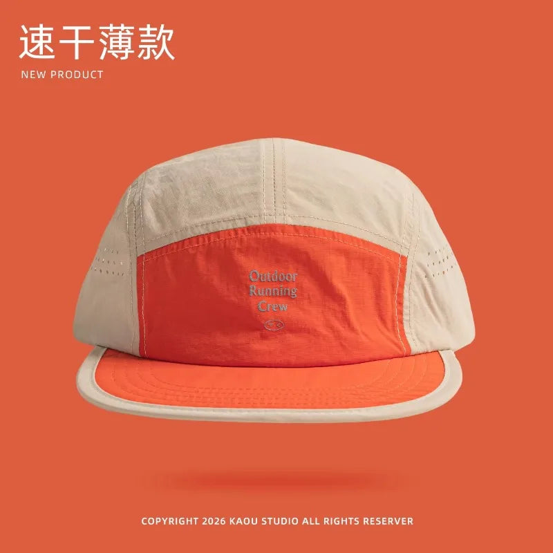 Udendørs camping solcreme hurtigtørrende farveafstemte baseballkasketter til kvinder sommer let og åndbart retro 5-panels herrehat
