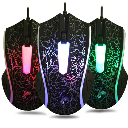 USB Wired Gaming Mouse RGB LED 2400 DPI Professional Gaming Mouse, Ergonomic USB Wired Gaming Mouse for PC, Laptop, Dota 2 & LOL