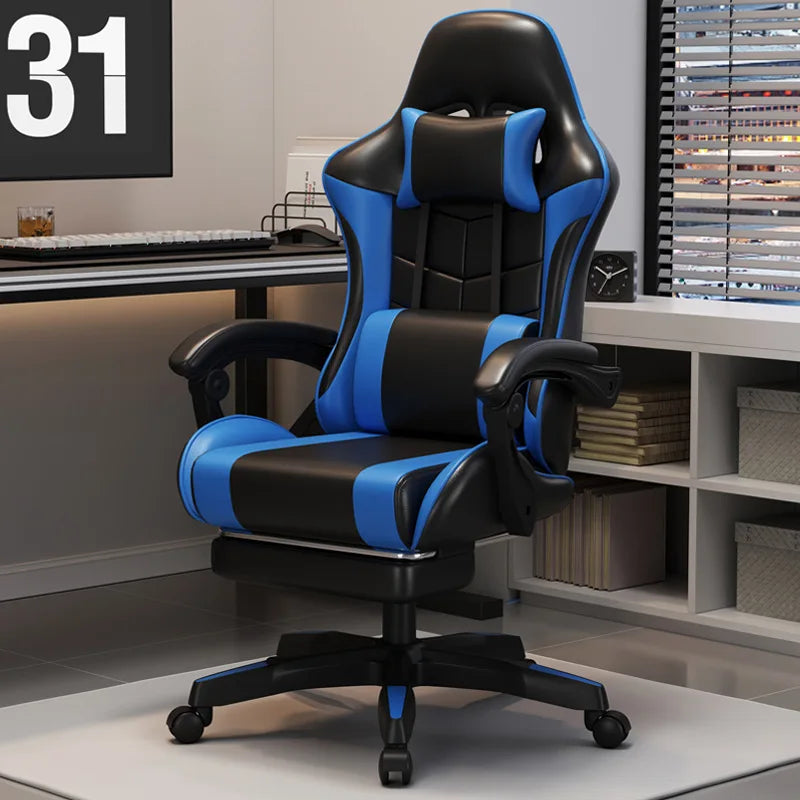 Sponge Esports Gaming Chair Internet Cafe Computer Chair Reclining Office Chair with Comfortable Rotating Design, Ergonomic Home Gaming Seat