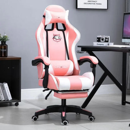 Joylive WCG Ergonomic Gaming Chair Leather Computer Chair Reclining Racing Office Chair with Adjustable Armrests for Gaming Room