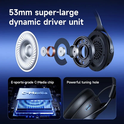 MCHOSE X9 Wireless Headworn Game 7.1 Headset Bluetooth 2.4G Three Mode 53mm Aluminum Foil Polymer Diaphragm eSports Gift Headset