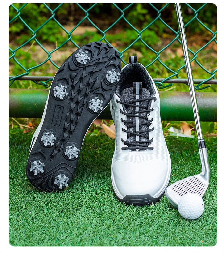 Hot Sale Lersure Golf Shoes Men Waterproof Golf Spikes Sneakers Professional Non-Slip Golf Footwear Trainers Luxury Sports Shoes