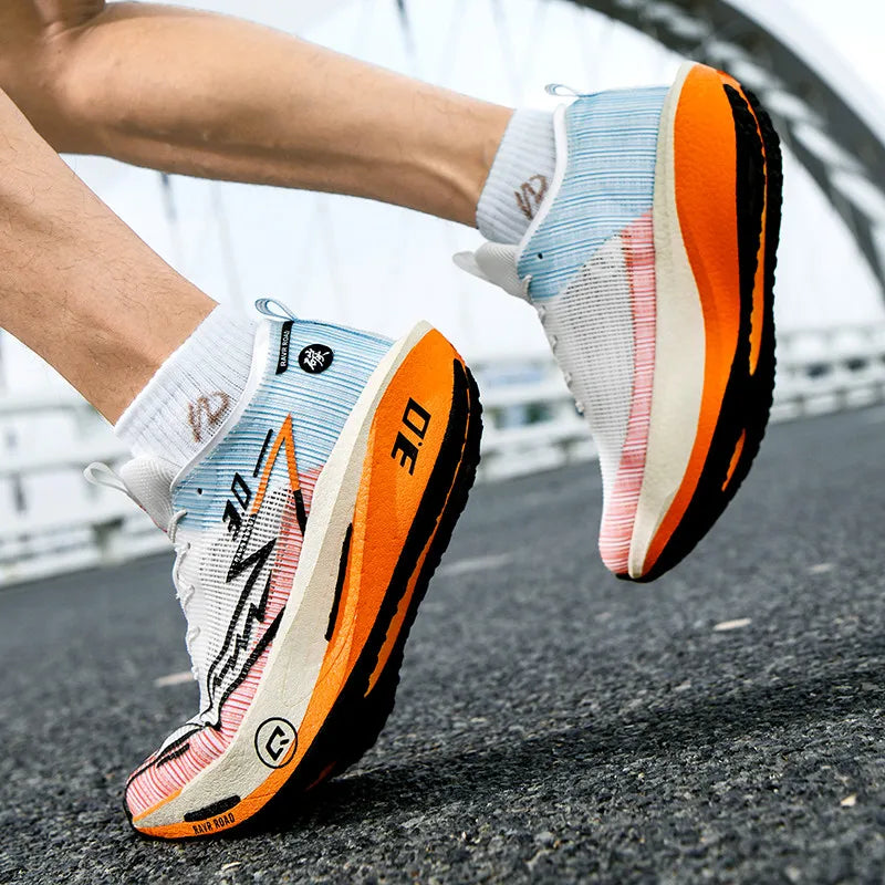 Herresneakers i mesh – komfortable tennissko til mænd – løbesko med Carbon Board 3.0-støddæmpning – til sportstræning og jogging – specialdesignede joggesko