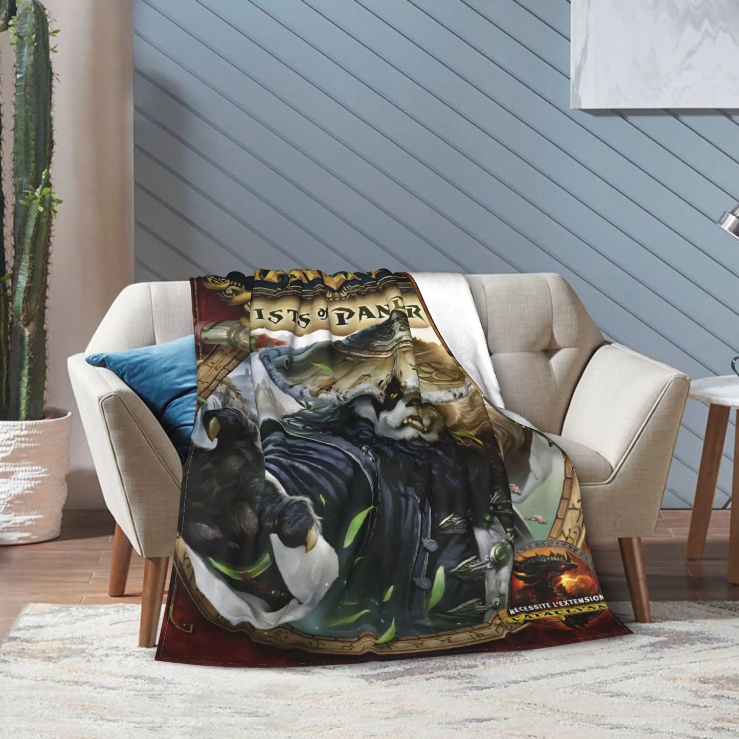 Soft Blanket Picnic WOW World of Warcraft Arthas Retro Game Throw Blanket Flannel Bedspread For Couch Bed Novelty Sofa Bed Cover