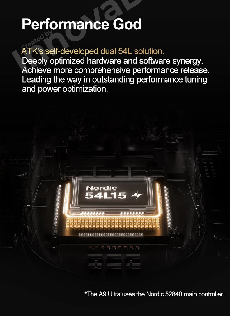 ATK Dragonfly A9 Ultimate безжична геймърска мишка A9 Air PAW3950, ултралека ергономична e-sports мишка за FPS геймъри, CSGO A9 Ultra