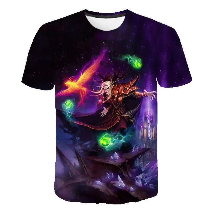 2024 New Game T-shirt World Of Warcraft 3D Printed Men Women Fashion Casual Streetwear T Shirt Harajuku Oversized Tees Tops