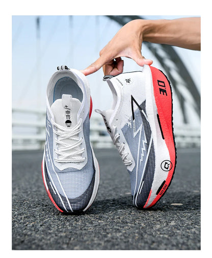 Herresneakers i mesh – komfortable tennissko til mænd – løbesko med Carbon Board 3.0-støddæmpning – til sportstræning og jogging – specialdesignede joggesko