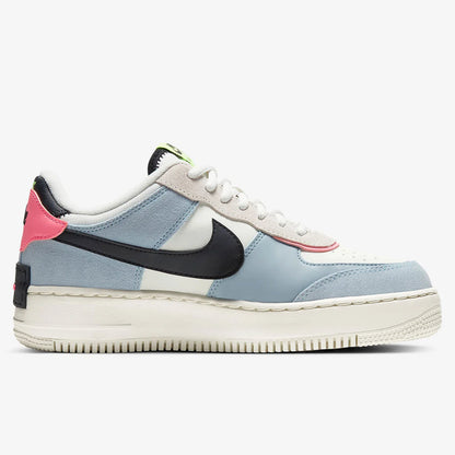 Nike Originals Herren Air Force 1 Shadow AF1 Pink-Blau Macaron Freizeitschuhe CU8591-101