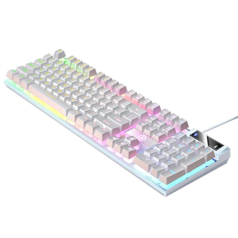 USB Wired Gaming Keyboard, 104 Keys Compatible with Windows Laptop/Computer/PC, Ergonomic Design, Office & Gaming Accessories