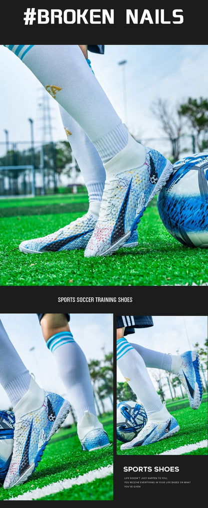 Męskie buty piłkarskie, dziecięce buty piłkarskie, damskie profesjonalne buty piłkarskie, antypoślizgowe buty TF/FG, sportowe buty piłkarskie do użytku na świeżym powietrzu