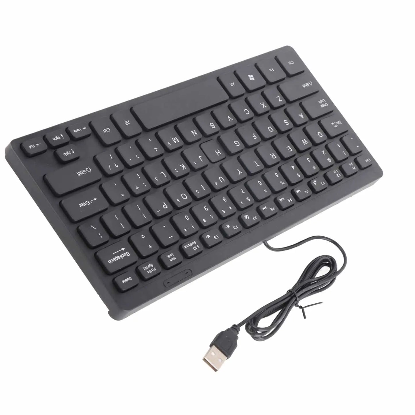 78 Keys USB Wired Keyboard ABS Waterproof Multimedia Computer Keyboard for Home PC Desktop Laptop