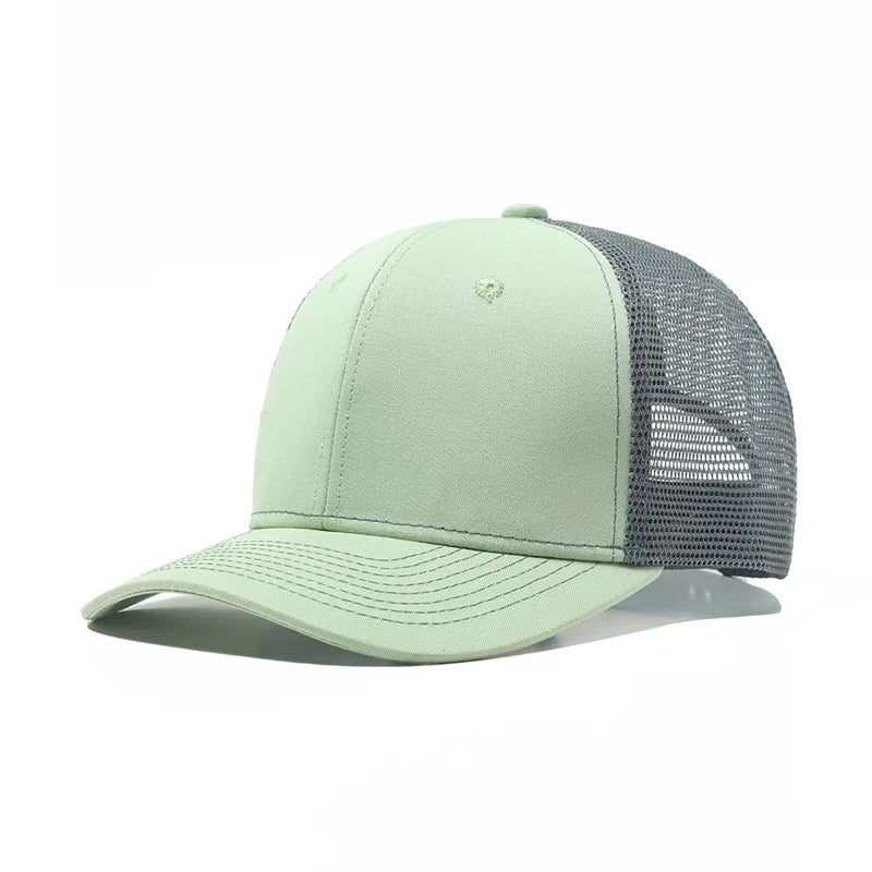 Cappellino da baseball classico in rete traspirante per donne, cappellino casual da camionista traspirante, cappellino unisex regolabile con chiusura a scatto, cappellino sportivo e dinamico da papà