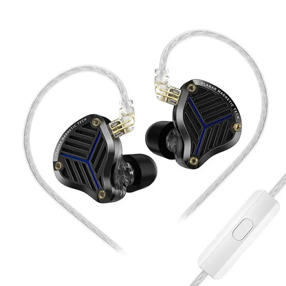 KZ PRX Planar Magnetic IEM Earphones – HiFi Bass In-Ear Monitor Headphones with Silver-Plated Cable