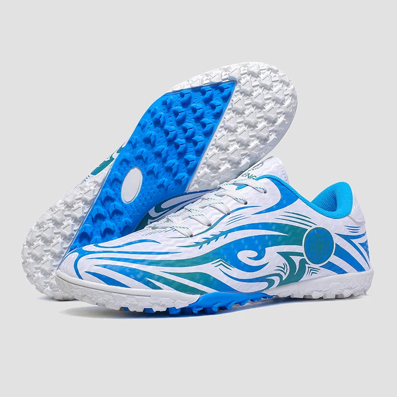Men Soccer Cleats Comfortable Breathable Boys Football Shoes Lightweight Anti-Slip Training Boots for Grass Turf Outdoor Sports