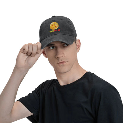 Produit gaming premium Fraquane, Star Dragon Sphere Anime Goku Unisex Style Baseball Caps Dragon Ball Distressed Denim Hats Cap Outdoor Adjustable Fit Sun Cap, équipement gamer