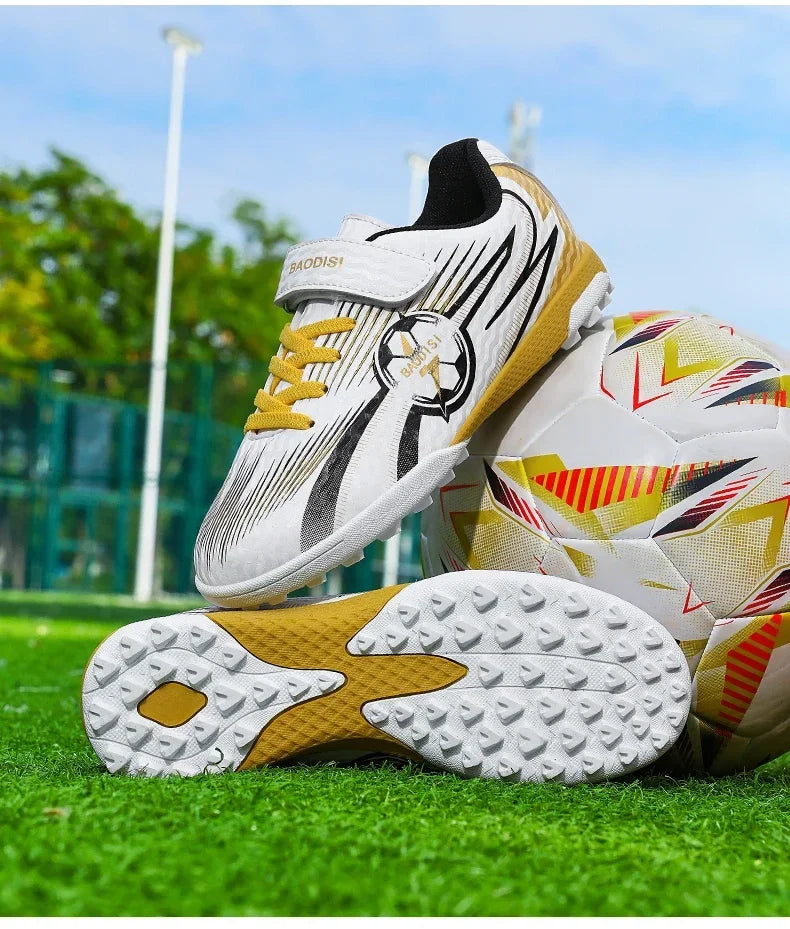 Chaussures de football originales à crampons pour cheville, nouvelles chaussures de football pour enfants, chaussures de futsal, baskets rapides pour intérieur, chaussures de sport pour terrain de société, chaussures de f
