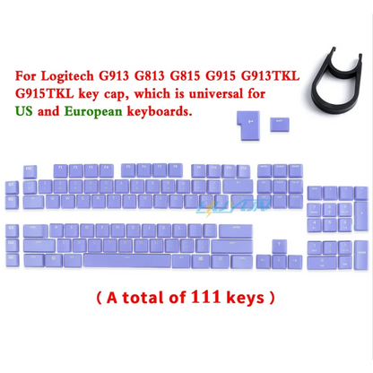 Wireless Gaming Mechanical Keyboard Keycaps Compatible with Logitech G913TKL G915 G813 G815 RGB Transparent Keyboard