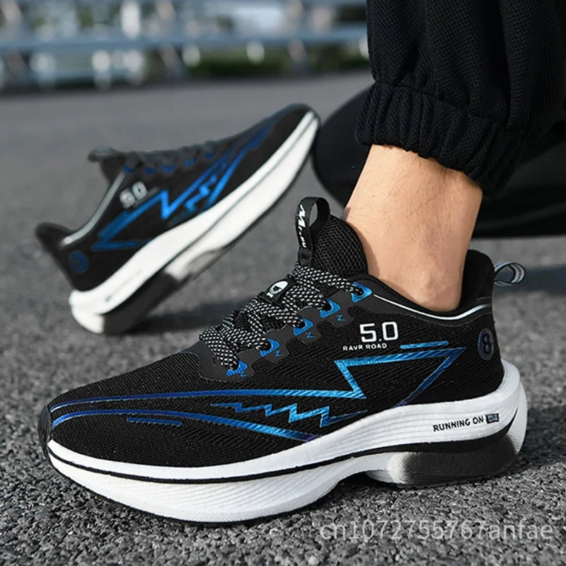 Men's Running Shoes Carbon Board Light Ultra Cushion Breathable Marathon Shock Absorption Support Sneaker Woman Comfy Sport Shoe