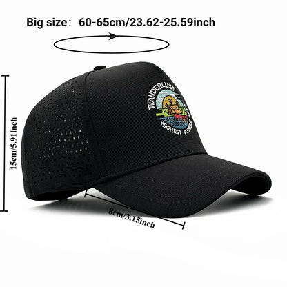 Casquettes de baseball à fond fermé, grande taille, en maille respirante, style « trucker », pour hommes à la tête large, casquette de sport haute, extra-large, 60 cm, 65 cm