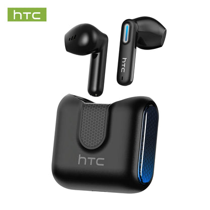HTC NE49 Bluetooth 6.0 True Wireless Earbuds Gaming Headphones with HiFi Deep Bass, IPX5 Waterproof Bluetooth Earbuds, Low Latency Wireless Earphones