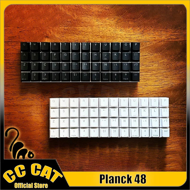 Planck 48 Wired Keyboards Full 1u Orthogonal Inline Keyboard Single Mode Customized Hot-Swap Mechanical Gaming Keyboard Gifts