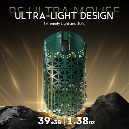 ATTACK SHARK R5 Ultra Carbon Fiber Wireless Gaming Mouse, 42g Lightweight Gaming Mouse, PAW3950MAX Sensor, 42000 DPI, 8000Hz, Tri-Mode Connectivity