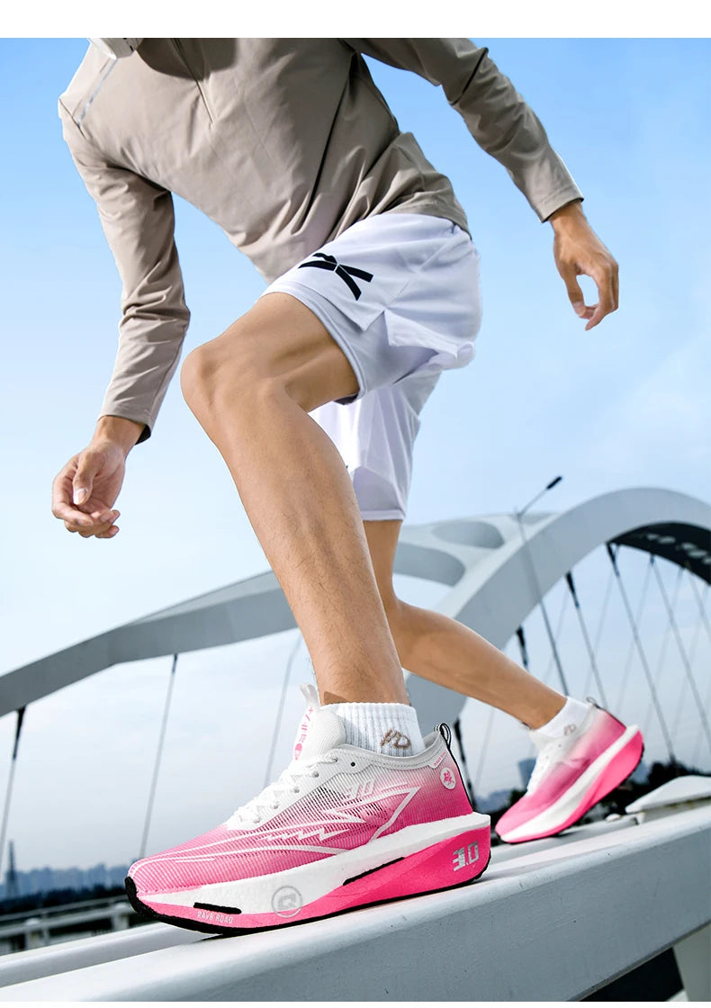 Herresneakers i mesh – komfortable tennissko til mænd – løbesko med Carbon Board 3.0-støddæmpning – til sportstræning og jogging – specialdesignede joggesko