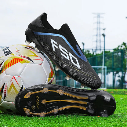 New Men Football Boots Non-Slip Outdoor Sneakers Match Grass Cleats High-quality Soccer Shoes Futsal Hot-selling High-top Light
