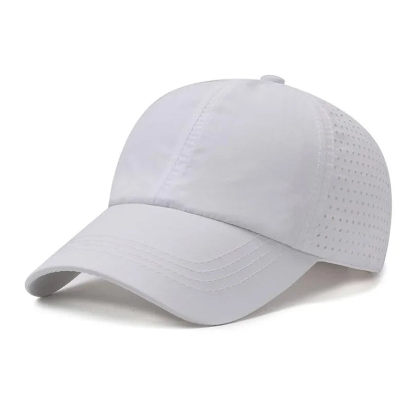 Snel drogende zonnepet voor dames, casual sportpet voor heren, grote maat baseballpet, 60-65 cm, verstelbare zonneklep, pet met klep
