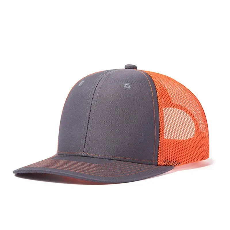 Cappellino da baseball classico in rete traspirante per donne, cappellino casual da camionista traspirante, cappellino unisex regolabile con chiusura a scatto, cappellino sportivo e dinamico da papà