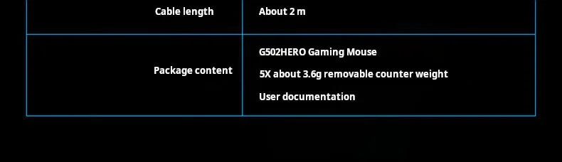 Logitech G502 HERO Gaming Mouse – Wired Gaming Mouse with HERO 25K Sensor, 25,600 DPI, 11 Programmable Buttons, RGB & Adjustable Weights