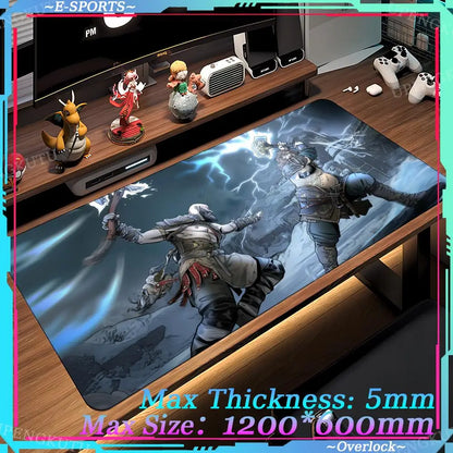 Game G_God of War R_Ragnarok Computer XXL MousePad Game Accessories Oversized Floor Mat Game Desktop Protective Pad Table Mat