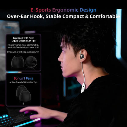 KZ Axas Earphones FPS Dedicated Gaming Earbuds In Ear Monitor IEM HiFi Bass Wired Headphones PK Castor ZSN PRO 2 ZS10 PRO X
