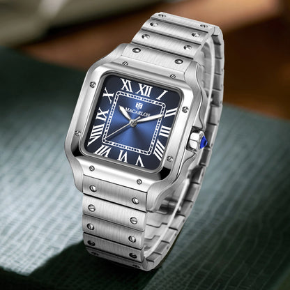 2026 New MACARLON Design 38mm Mechanical Watch Men Sapphire Glass Luminous Stainless Steel Waterproof China NH35 Automatic Watch