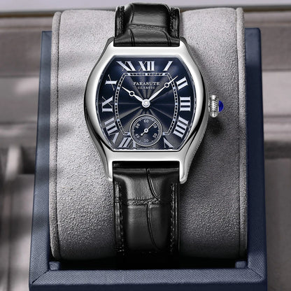FARASUTE 36mm Retro Hangzhou Customized Manual Mechanical Movement Wristwatches Sapphire 5Bar Waterproof Watch Men reloj hombre