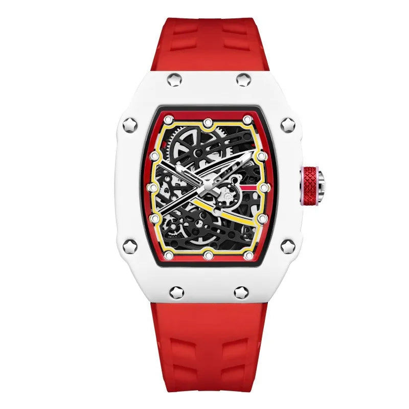 Tonneau Case Trendy Ultra-Thin Quartz Watch Men Creative Hollow Fashion Design Super Luminous Waterproof Personalize AAA Watch