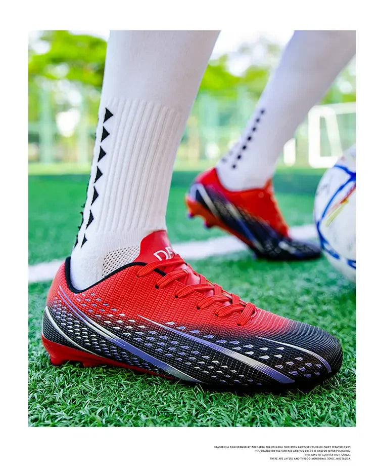 Hohe wasserdichte Fußballschuhe für Herren, rutschfest, robust, mit Stollendesign, atmungsaktivem Futter, für Outdoor-Rasenplätze, Profi-Fußball