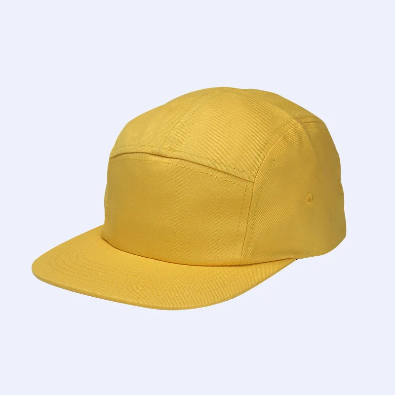 Summer Cotton 5 Panel Big Size Baseball Caps Oversize 62cm Flat Top Sports Snapback Cap Hip Hop Skateboard Hat Custom Wholesale