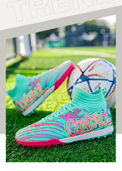 Chaussures de football originales pour hommes, baskets de sport décontractées pour enfants, chaussures de terrain en herbe unisexe pour garçons