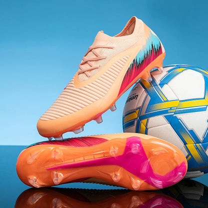 New Men's Football Boots Cleats Shoes Soccer Long Spikes FG Ultralight Training Soccer Shoes Non-Slip Outdoor Match Drop Shipping