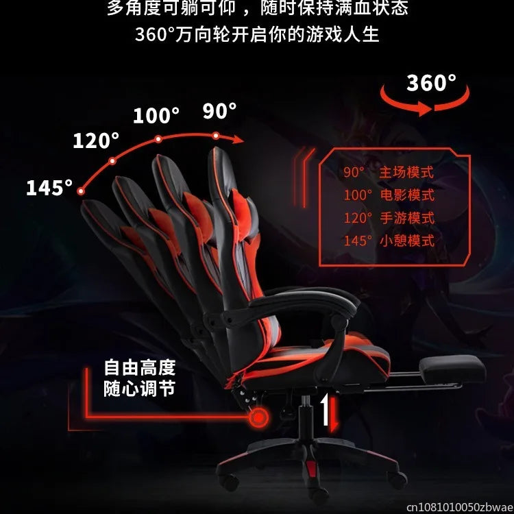 Sponge Esports Gaming Chair Internet Cafe Computer Chair Reclining Office Chair with Comfortable Rotating Design, Ergonomic Home Gaming Seat