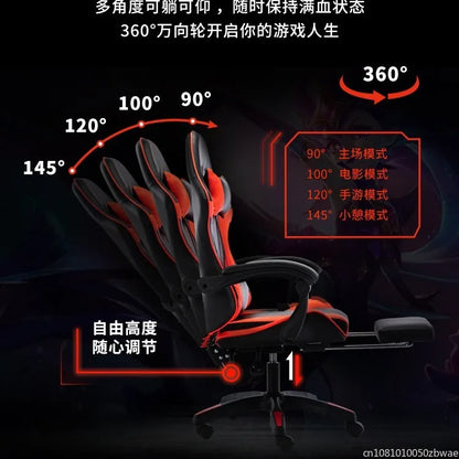 Sponge Esports Gaming Chair Internet Cafe Computer Chair Reclining Office Chair with Comfortable Rotating Design, Ergonomic Home Gaming Seat