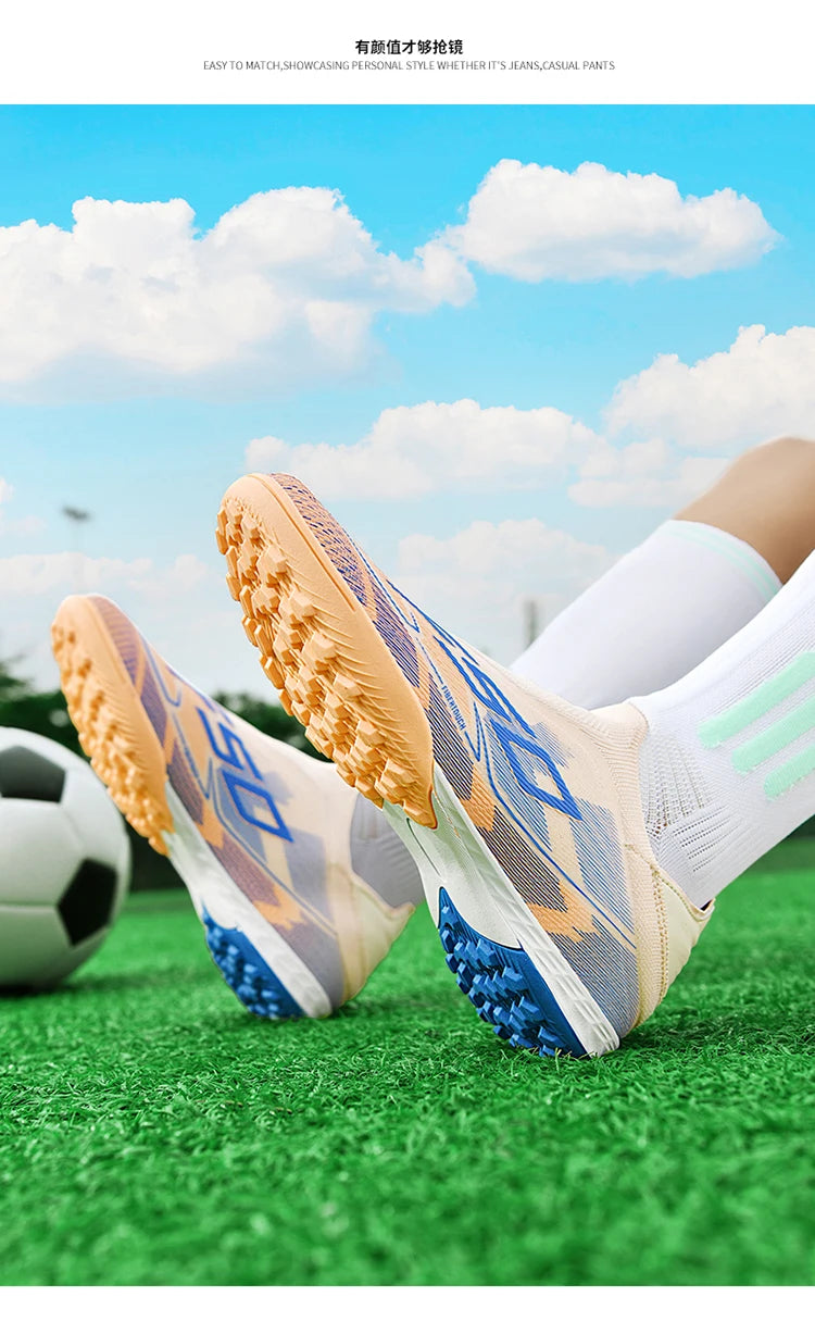 Men Soccer Shoes Professional Football Boots Cleats Ultralight Breathable Non-Slip Grass Training Athletic Match Sports Sneakers