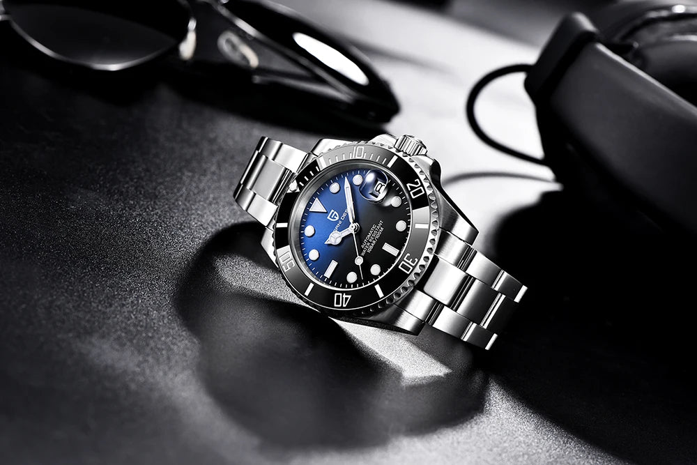PAGANI DESIGN Men Automatic Mechanical Watch PD1661 8215 Dive Stainless Steel Waterproof Clock Sapphire Reloj Hombre