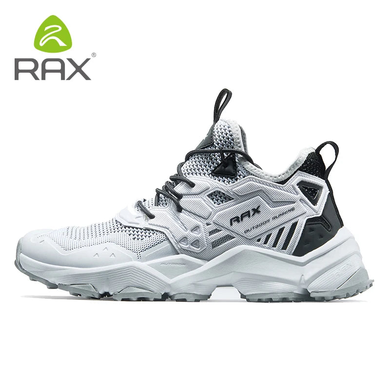 Chaussures de course RAX pour hommes et femmes – Chaussures de sport d'extérieur – Baskets légères et respirantes – Tige en maille aérée – Semelle extérieure antidérapante en caoutchouc naturel