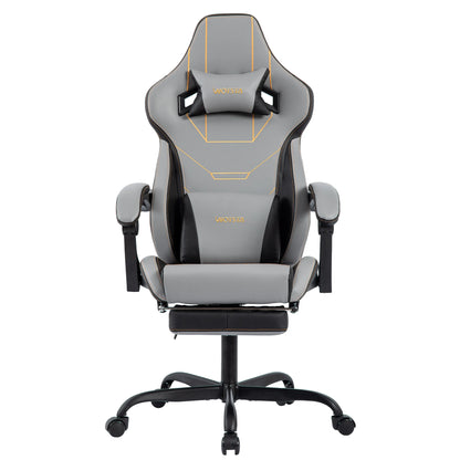 WOTSTA Gaming Stuhl Ergonomisch Gaming Chair Bürostuhl mit Fußstütze Racing Computerstuhl Höhenverstellbar Gepolstert Computerst