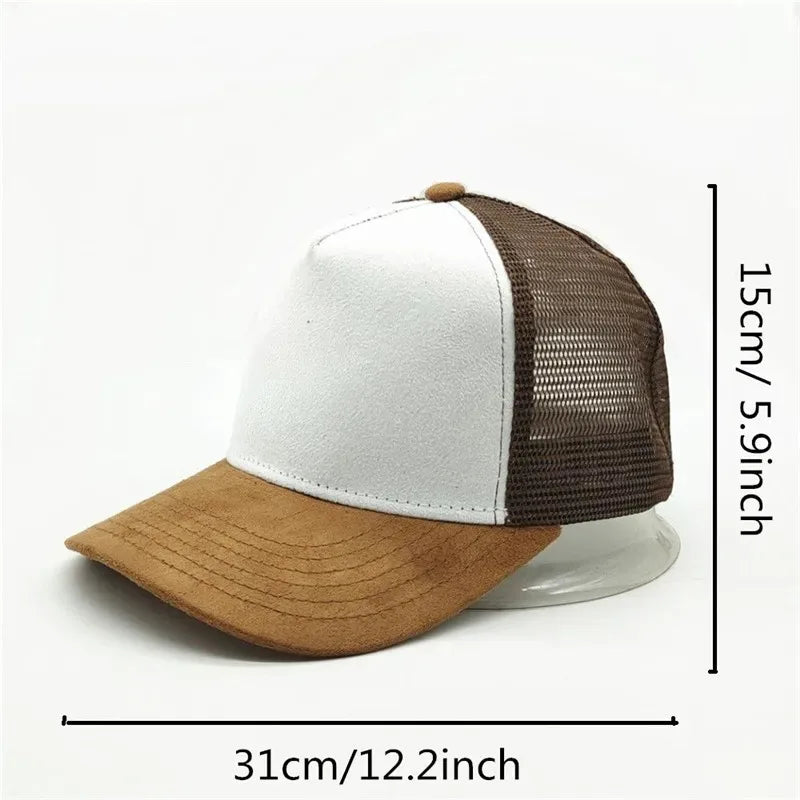 2025 unisex trucker kapa od antilopa s mrežastim 5-panelnim dizajnom i prilagođenim tiskom logotipa, muška bejzbol kapa za proljeće i ljeto, prozračna sportska kapa za žene