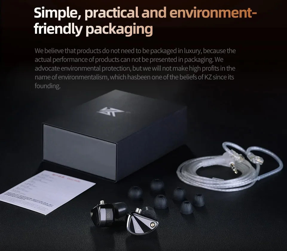 KZ Decet  Adjustable Earphones 10 Unit Upgraded Drive Earbuds Hifi Music Replaceable Cable 3D Printing Design 2PIN Cable