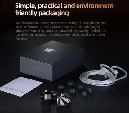 KZ Decet  Adjustable Earphones 10 Unit Upgraded Drive Earbuds Hifi Music Replaceable Cable 3D Printing Design 2PIN Cable